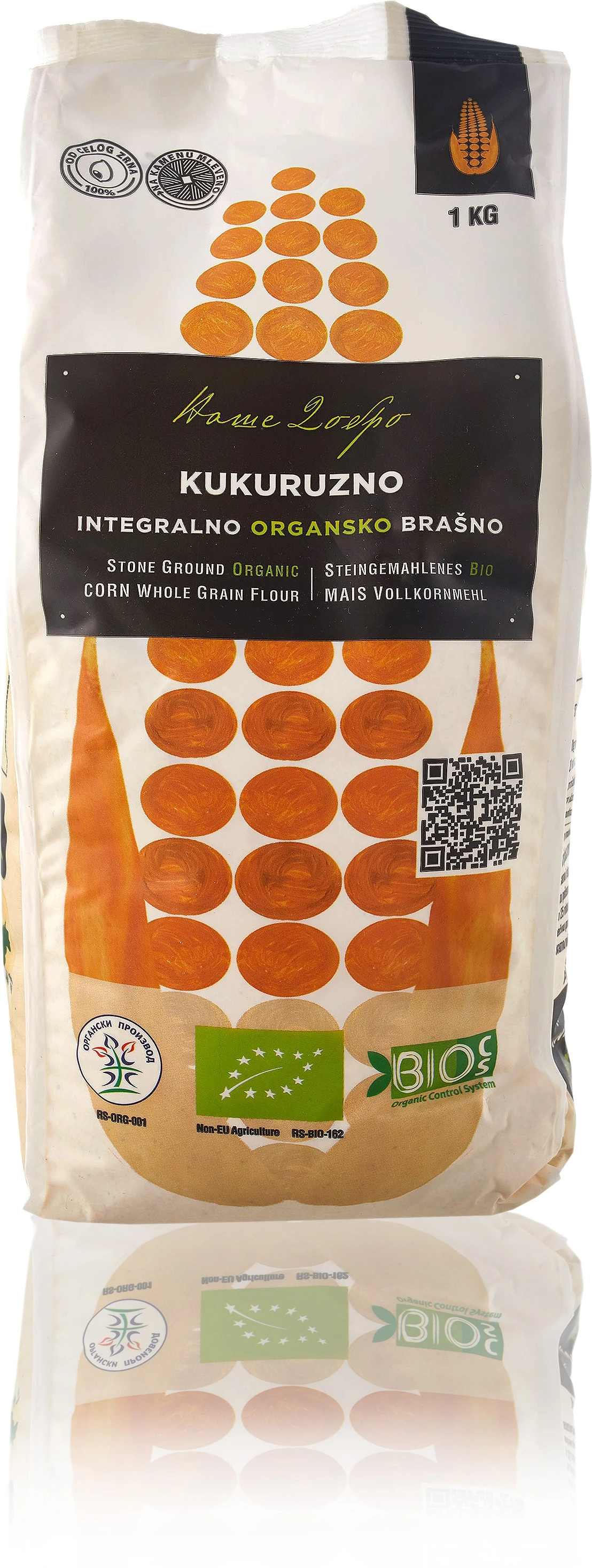 Integralno kukuruzno brašno (organski proizvod) 1 kg Naše dobro